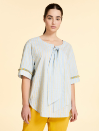 MARINA RINALDI -COTTON SEERSUCKER BLOUSE