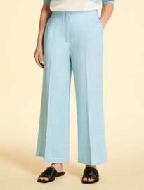 MARINA RINALDI - LINEN TROUSERS , SKI BLUE