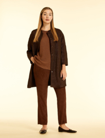 MARINA RINALDI - VELVET TROUSERS BROWN