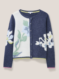 White stuff - Floral Cardi - Navy multi