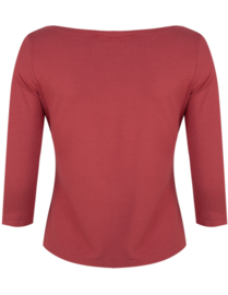 Very Cherry - Boatneck Top -  koraal