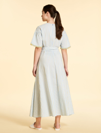 MARINA RINALDI - COTTON DRESS - SKI BLUE