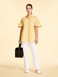 MARINA RINALDI - COTTON SHIRT - WHITE YELLOW