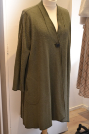 QNEEL - WOL/VISCOSE - VEST - GROEN