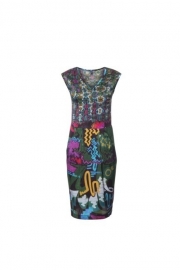 MLY by Emily Hermans - Silk summer stretch dress - Graffitie print