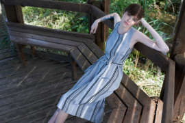 Gazel - Dress Gelib - Grey stripes