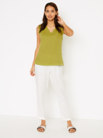 White Stuff - Anu linen top - pea green
