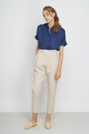 Jungle Folk - Tona Blouse - nightblue - Silk/Cotton