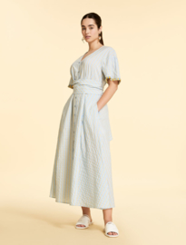 MARINA RINALDI - COTTON DRESS - SKI BLUE