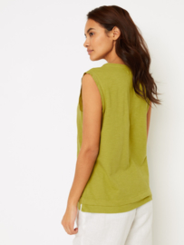 White Stuff - Anu linen top - pea green