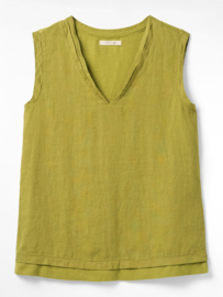 White Stuff - Anu linen top - pea green
