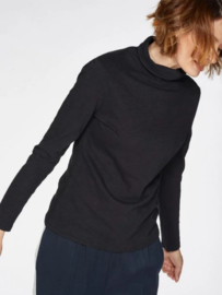 THOUGHT - ORGANIC COTTON - ROLL NECK - BLACK