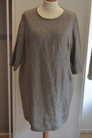 Qneel - Comfy linen dress - Light Grey