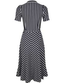 Very Cherry - dress navy white stripes