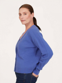 Thought - Taygete Lambswool V-Neck Cardigan - Periwinkle Blue
