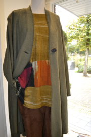 QNEEL - WOL/VISCOSE - VEST - GROEN