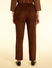 MARINA RINALDI - VELVET TROUSERS BROWN