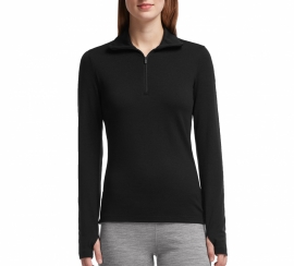 260 Tech LS Half Zip Black dames