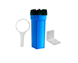 Aquapro 10" filterhuis blauw met sleutel en support 3/8" aansluiting