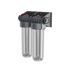 Euro-Fil  2 x 10" filterhuis met sleutel en support