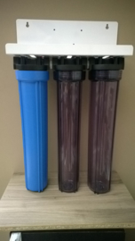 Regenwaterfilter 3 staps met 20" filterhuizen.  (ENKEL OP BESTELLING !   LEVERING 10 WERKDAGEN )
