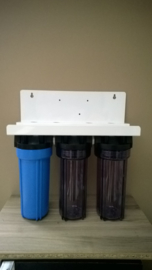 Waterfilter 3 staps zonder filterpatronen, 3/4" aansluitingen  (ENKEL OP BESTELLING !   LEVERING 10 WERKDAGEN )