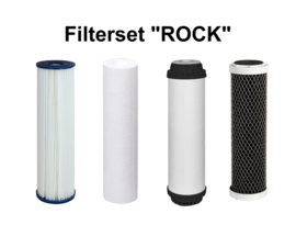 Filterset , 4 vervangfilters voor Aquafilter - regenwaterfilter "Rock" 4 staps - waterfilter