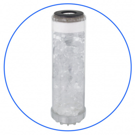 Container met Polyfosfaat voor anti kalk filter 10"