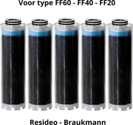 Honeywell   5 x aktief koolfilter voor  regenwaterfilter - FF60 - FF40 - FF20 - actief kool