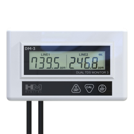 HM digital DM-3:  Commerciële in-line dubbele EC/TDS-monitor