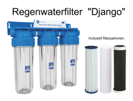 Regenwaterfilter "Django" 3 staps, 3/4" aansluitingen. ( klaar voor gebruik )