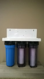 Regenwaterfilter 3 staps, 3/4" aansluitingen. (ENKEL OP BESTELLING !   LEVERING 10 WERKDAGEN )