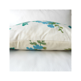 Kussenhoes bloemen paars lila groen retro vintage