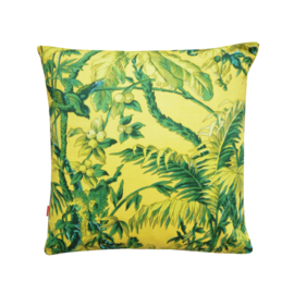 Kussenhoes jungle met vogel retro vintage