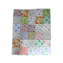 Retro speelkleed deken patchwork pastel
