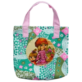 Shopper tasje met kinderprint