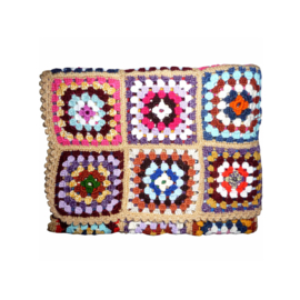 Gehaakte babydeken granny square multicolor