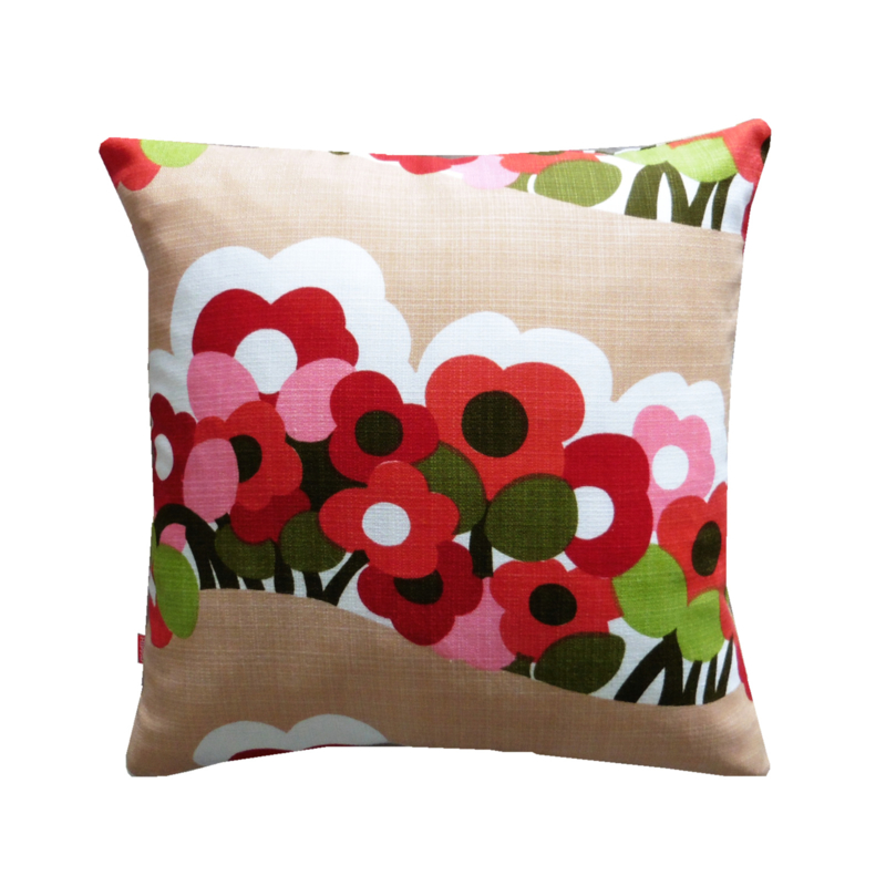 lijn Voel me slecht pleegouders Kussenhoes roze en rode bloemen retro vintage | KUSSENS | Hippah