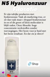 N 5. 100% pure Hyaluronzuur | Hydratatie booster en rimpel vermindering | Rosenberg Skin Clinic®