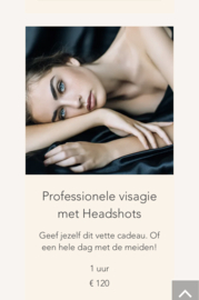 Professionele Visagie met headshots