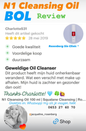 N1 Cleansing Oil 100 ml | Squalane Reiniging & (body) Care!  | Rosenberg Skin Clinic®