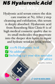 N 5. 100% Hyaluronic Acid | Hydration booster | Rosenberg Skin Clinic®