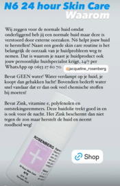 N 6.  24 Hour Skin Care | squalaan olie met Zink  | Rosenberg Skin Clinic®