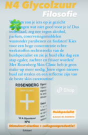 N4 Vitamine A glycolzuur gel 30 ml  |  exfoliant 12 % PH 3,5 | Rosenberg Skin Clinic®