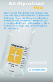 N4 Vitamin A Glycolic Acid Skin Gel - 30 ml - Intensive exfoliant 12 % PH 3,5 | Rosenberg Skin Clinic®