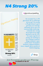 Glycolzuur N4 30 ml |  20% | exfoliant STRONG |   Rosenberg Skin Clinic®