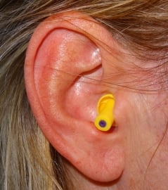 Proteccion de oido Motos tapones (amarillo).
