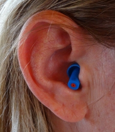 Proteccion de oido Música tapones (azul) paquete doble.