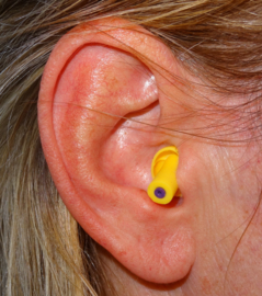 Formula One F1 Earplugs - Hearing protection (yellow).