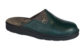 Leren pantoffels met hert afbeelding